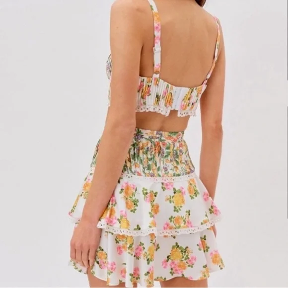 FOR LOVE AND LEMONS Rosalyn Crop Top & Mini Skirt Set - Picture 9 of 16